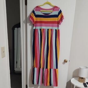 Colorful Striped Crown & Ivy Dress